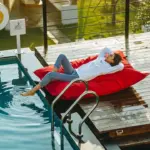 Almofada de piscina Fatboy em tecido Oxford